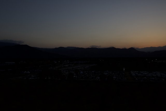Mountain Sunset Silhouette