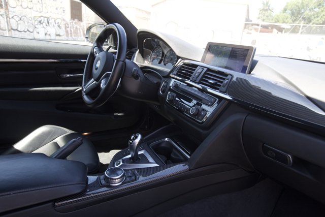 Luxurious BMW Car Interior with Leather Seats