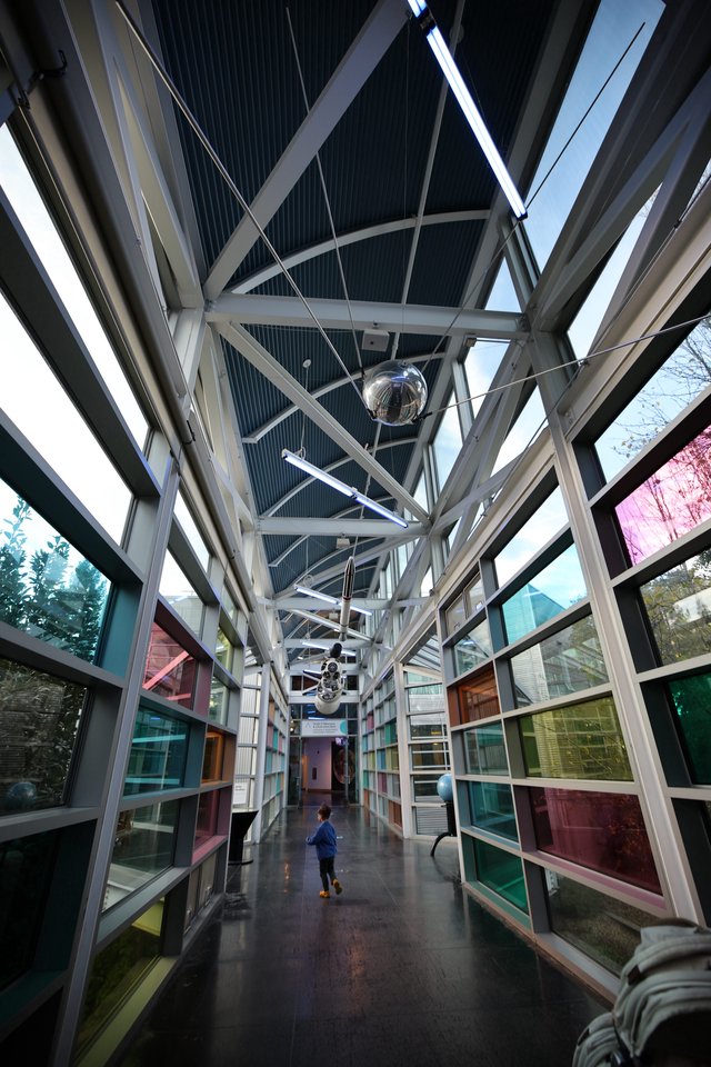 Modern Glass Corridor at Chabot Space Center