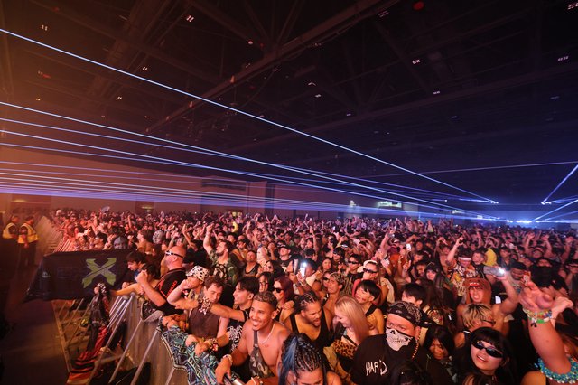 Massive Laser Light Show Electrifies Wobbleland Festival Crowd