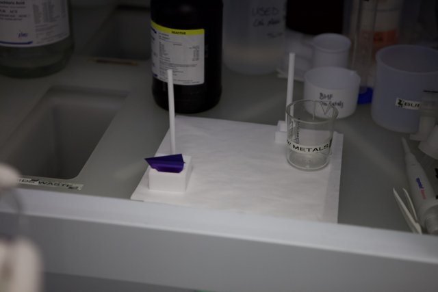 Purple Liquid in a Laboratory