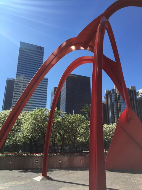 Red Arch in the Heart of Metropolis