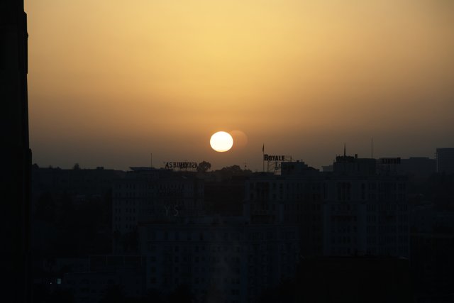 Sunset over Beirut's Urban Skyline