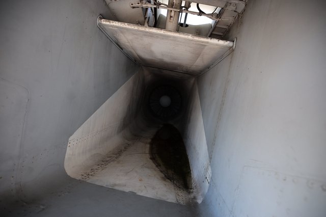 Weathered Toilet in USS Hornet Naval Vessel