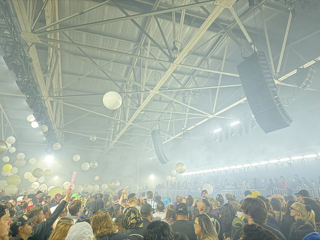 Skrillex and Four Tet Concert: Crowd in Haze