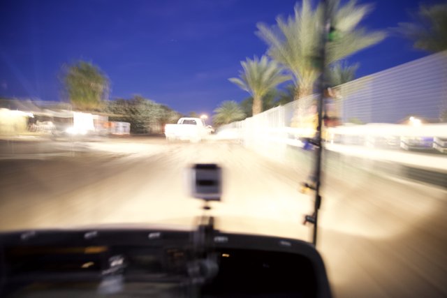 Blurred Drive through the Summer Road