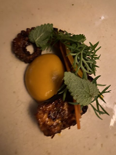Herbs and Orange Meat Plate
