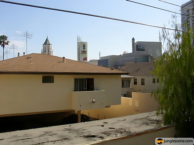 Back View of Villa with Clock Tower