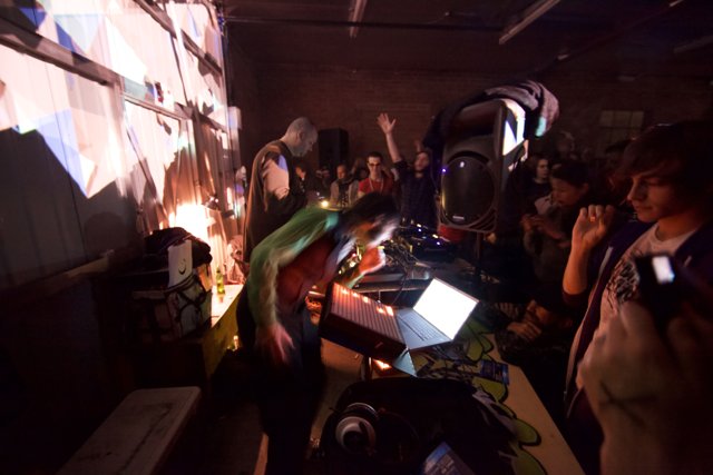 DJ's live performance at a nightclub