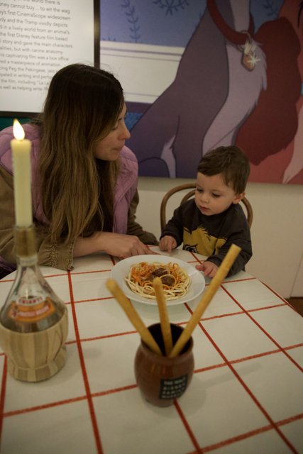 A Joyful Meal: Mother-Son Bond at Lunchtime