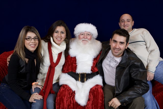 Family Christmas Photo with Santa