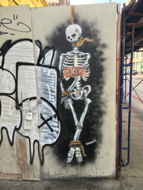 Hanging Skeleton Graffiti
