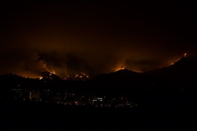 Mountain Top View of Station Fire