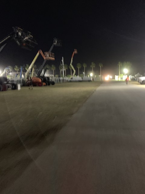 Nighttime Construction at Empire Polo Club