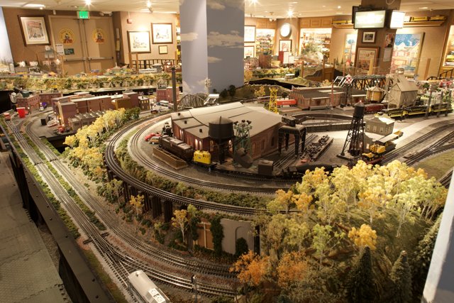 Model Train Set in a Shopping Mall