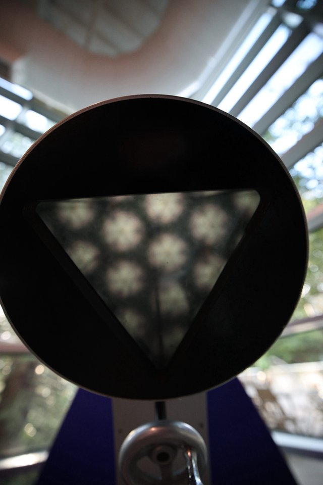 Looking Through a Silicon Wafer at Chabot Space Center