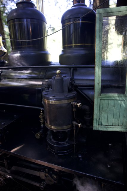 Echoes of the Steam Age: Close-up of a Classic Locomotive
