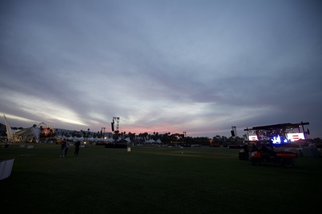 Sunset over Coachella Field