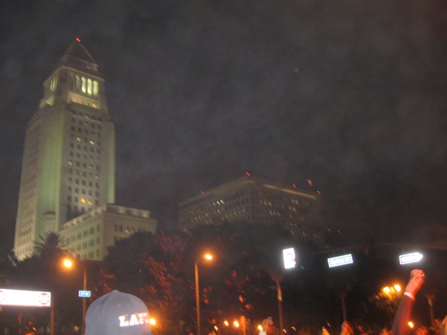 Umbrella at Night in the Metropolis