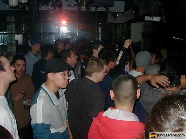 Nightclub Crowd in Urban Setting