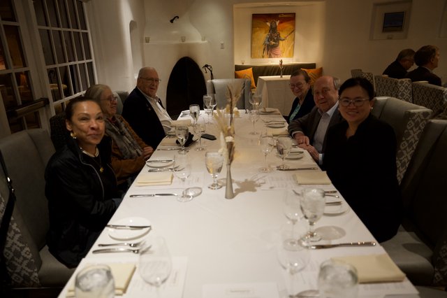 Elegant Dinner Gathering at Upscale Restaurant