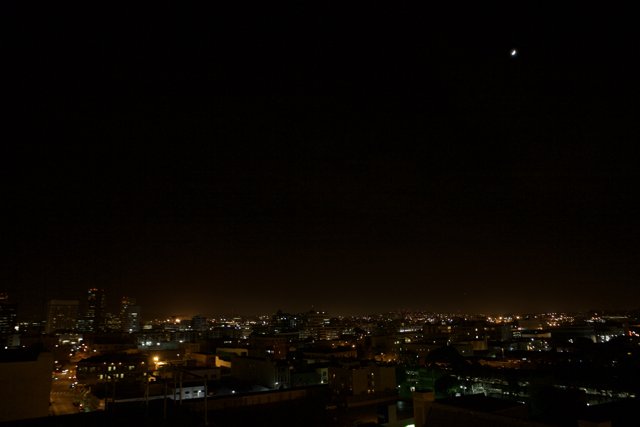Lunar Eclipse Lights Up City Skyline