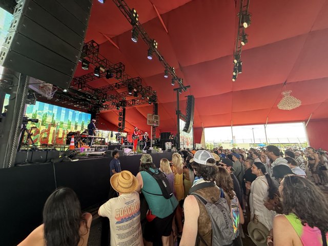 Electric Vibes Under the Red Canopy
