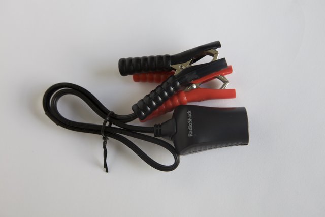 Black and Red Cable with Clips