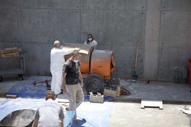 Concrete Wall Construction Crew