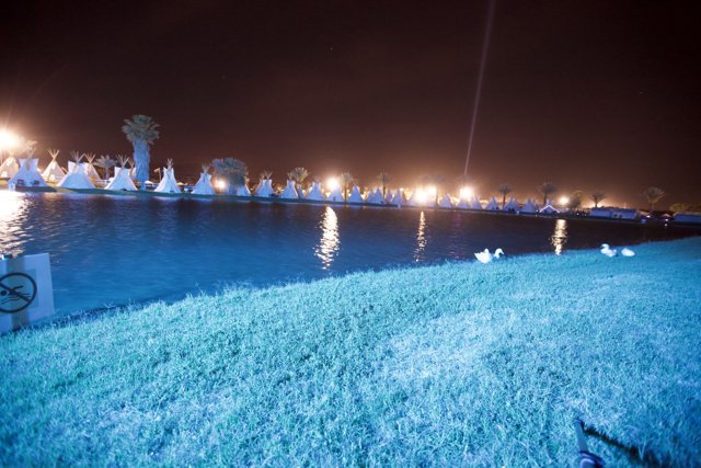Resort Lake by Night