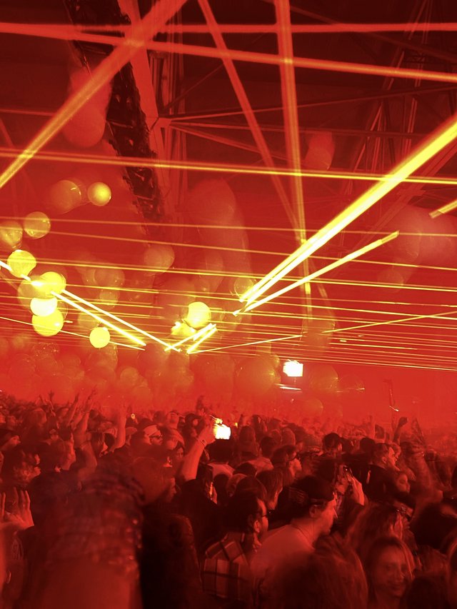 Laser Light Show at Electronic Music Concert
