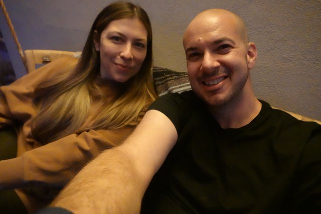 Couple's Casual Evening Selfie Together