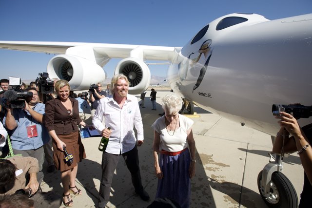 Richard Branson and Jane at Virgin Galactic Launch