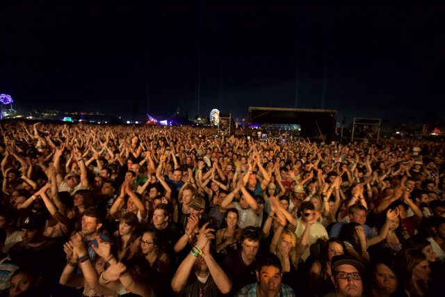 Coachella 2011: Night Sky Over a Rock Concert Crowd