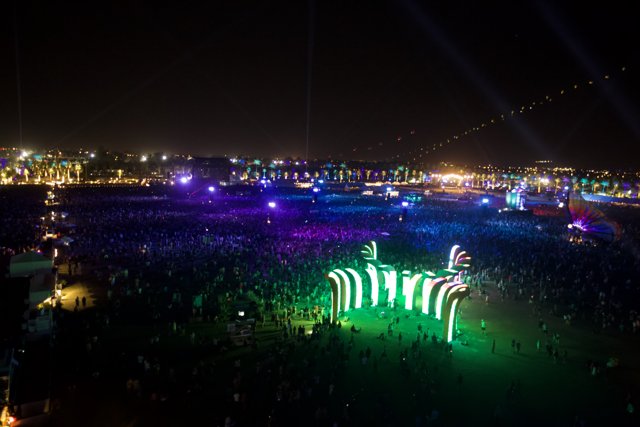 Nighttime Extravaganza at Coachella Music Festival