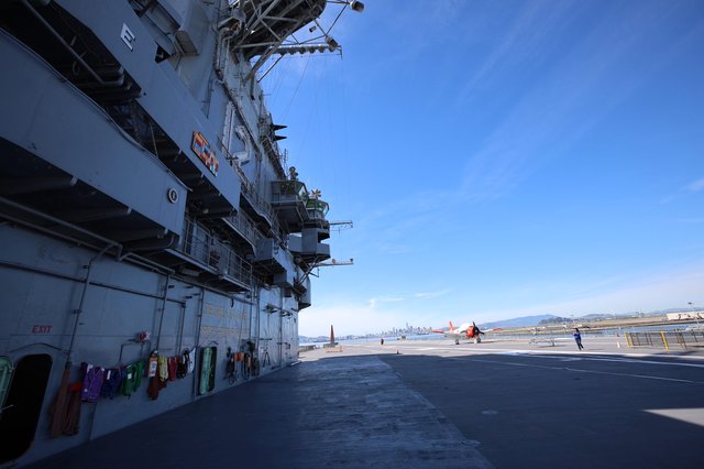 Flight Deck of USS Hornet Aircraft Carrier Museum