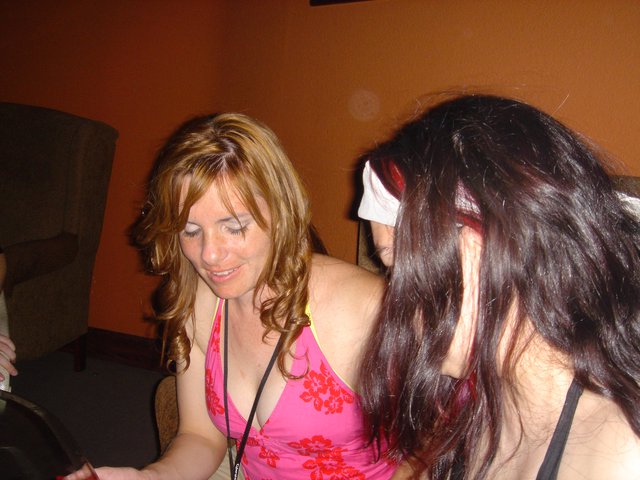 Two Women at a Casual Indoor Social Gathering