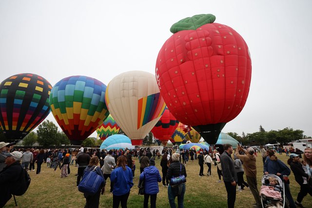 Giant Strawberry Balloon Dominates Sonoma County Sky Festival