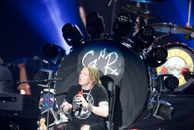 Axl Rose rocks out with wheelchair-bound drummer