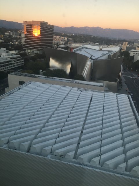 Sunset over The Broad's Roof
