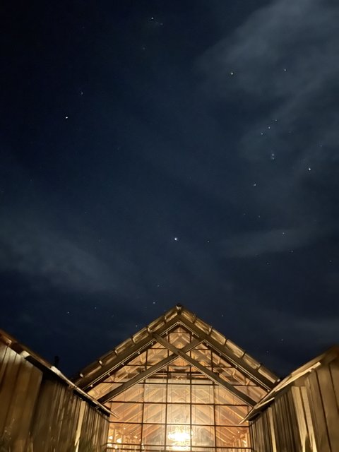 Starry Night Above the Countryside Barn