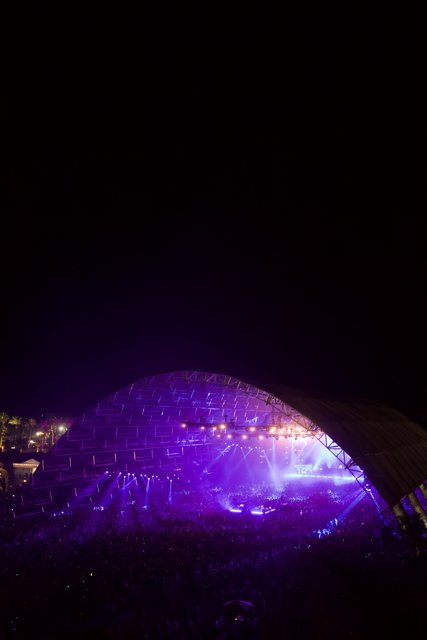 Purple Illumination on the Concert Stage