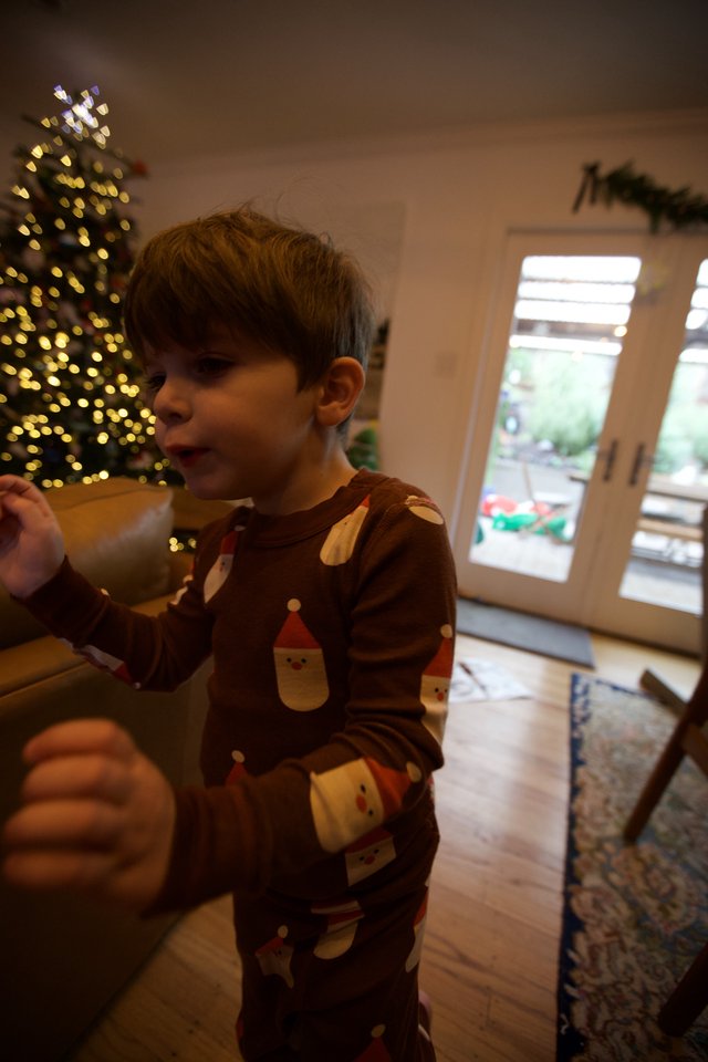 Christmas Morning in Festive Pajamas