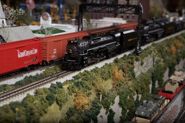 Toy train on a Railway Diorama