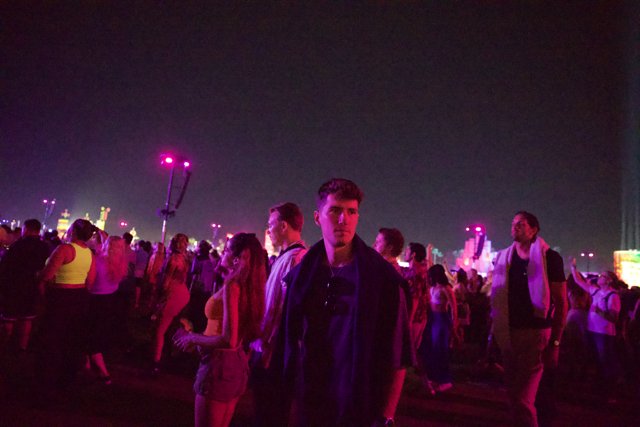 A Moment Paused: Coachella 2024 Under Neon Lights