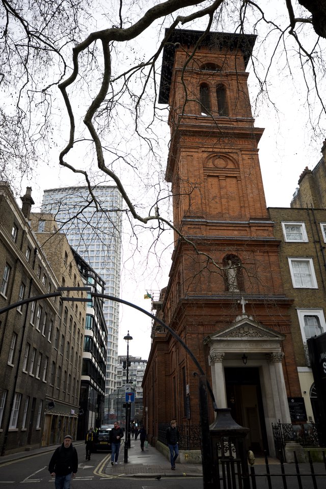 Historic Red Brick Bell Tower on London Street