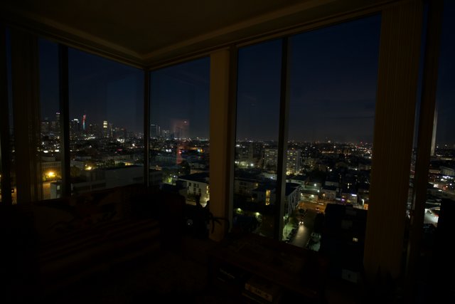 Urban Skylines from a Bright Room
