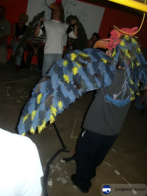 Feathery Costumed Performer