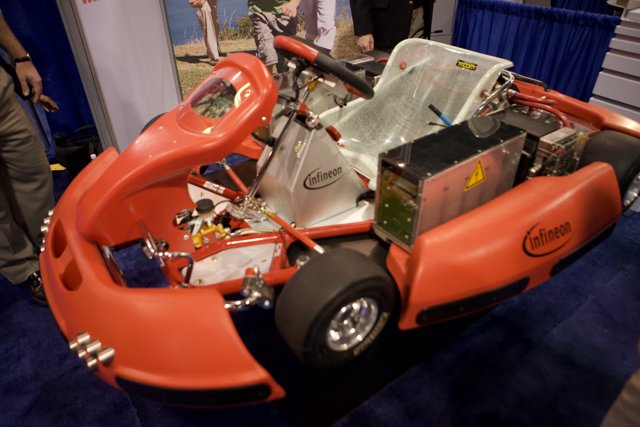 Red Go Kart with Engine on Top