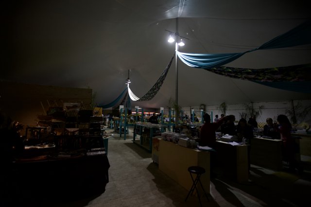 Food court tent at Coachella
